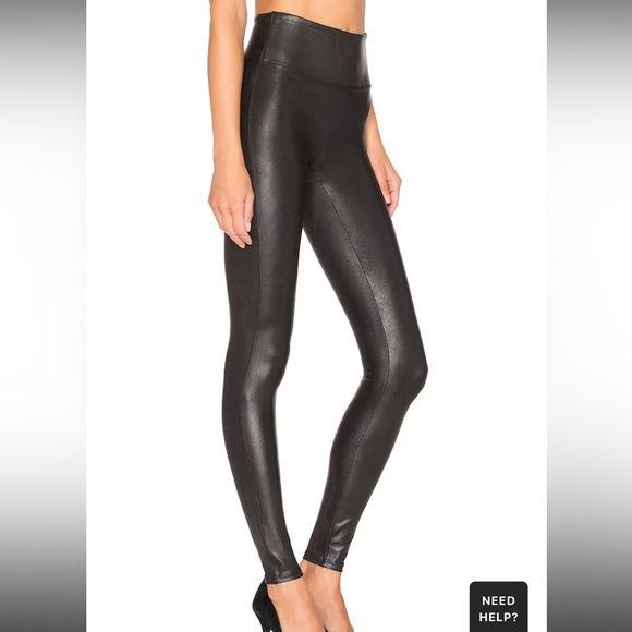 Spanx faux leather leggings in black size small - Picture 2 of 7
